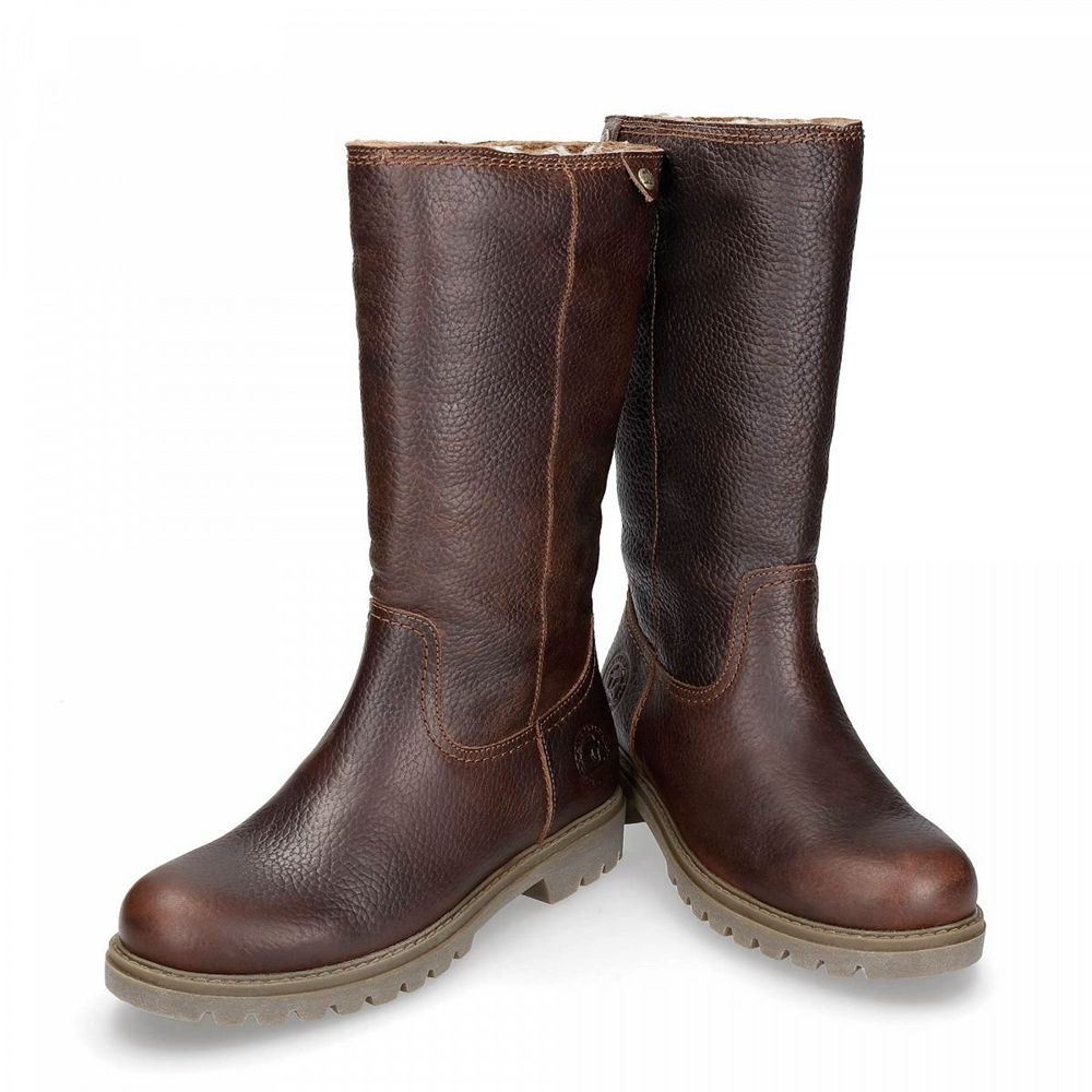 Panama Jack Women's High Boots Online Shop Panama Jack Bambina Brown Napa
